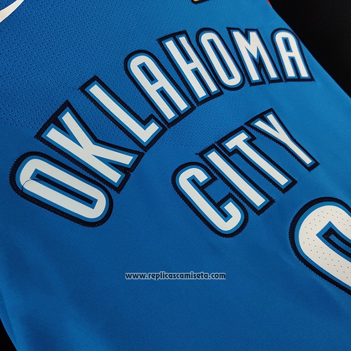 Camiseta Oklahoma City Thunder Russell Westbrook #0 Icon Autentico Azul